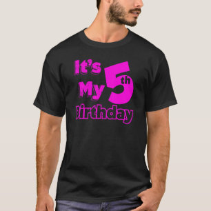 Ik ben vijf jaar oud en het is mijn vijfde verjaar t-shirt