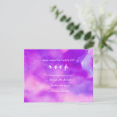 IK BEN VIOLET WATERVERF Bat Mitzvah Uitnodiging (Staand voorkant)