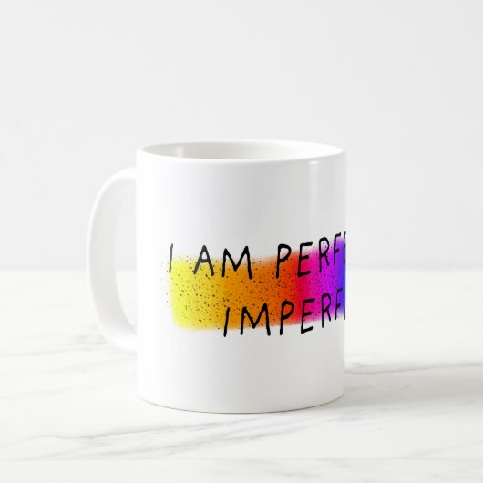 Ik ben volstrekt onvolmaakt koffiemok (Voorkant links)
