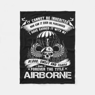 Ik ben voor altijd eigenaar van de titel Airborne  Fleece Deken