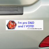Ik ben voor D&D en ik STEM sticker (Op auto)