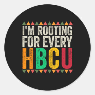 Ik ben voor elke HBCU Afstuderen HBCU College Ronde Sticker