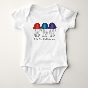 Ik ben voor Italiaans Ice Shaved Snocone Sno Cone Romper