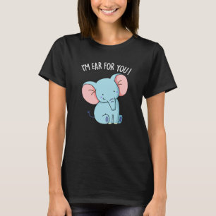 Ik ben voor je grappige olifant Pun Dark BG T-shirt