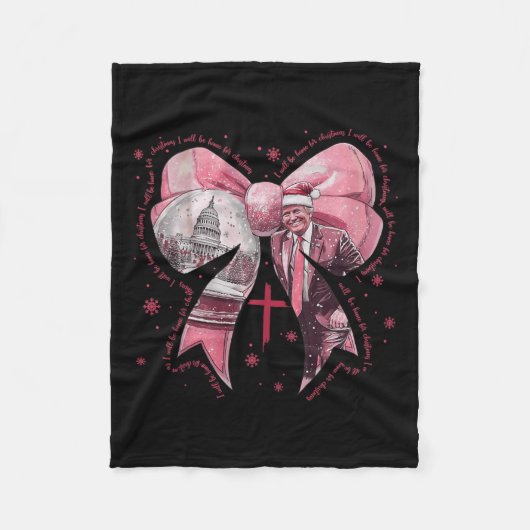 Ik ben voor Kerstmis thuis. Fleece Deken (Voorkant)