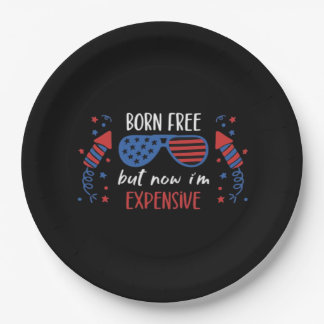 Ik ben vrij geboren, maar nu ben ik duur, grappig  papieren bordje