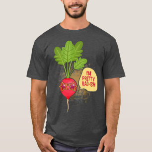 Ik ben vrij radIsh grappige vegetarische veganisti T-shirt