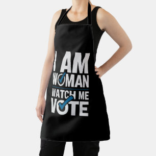 Ik Ben Vrouw Kijk Hoe Ik Stem Vintage  Schort