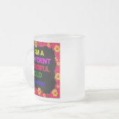 Ik ben vrouw matglas koffiemok (Voorkant links)