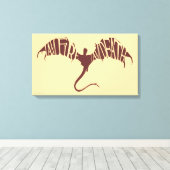 Ik ben vuur ik ben dood - Grafisch Canvas Afdruk (Insitu (Houten vloer))