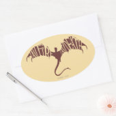 Ik ben vuur ik ben dood - Grafisch Ovale Sticker (Envelop)