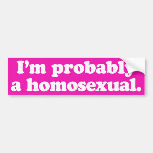 Ik ben waarschijnlijk een homoseksueel - png. bumpersticker