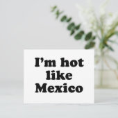 Ik ben warm als Mexico Briefkaart (Staand voorkant)