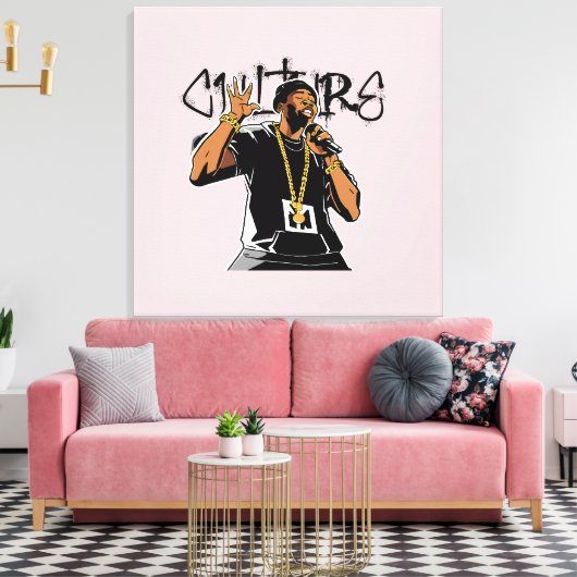 Ik ben wat de cultuur voelt canvas afdruk (Insitu (Woonkamer))