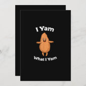 Ik ben wat ik ben - Dansende zoete aardappel Thank Feestdagenkaart (Voorkant / Achterkant)