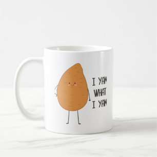 Ik ben wat ik ben! Geweldige Yam Plantaardige Pun Koffiemok