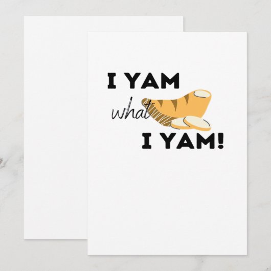 Ik ben wat ik ben! Klassiek Feestdagenkaart (Voorkant / Achterkant)