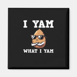 Ik ben wat ik ben Yam Humorous V-Neck Magneet