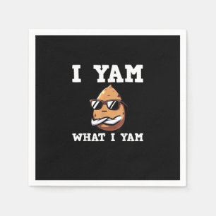 Ik ben wat ik ben Yam Humorous V-Neck Servet