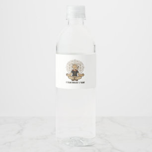 Ik ben wat ik ben Yam Meme Quote Waterfles Etiket