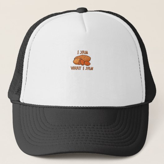Ik ben wat ik Yam Classic Funny Basic Trucker Pet (Voorkant)