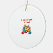 Ik ben wat ik Yam Classic Sloth Trendy Keramisch Ornament (Links)