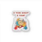 Ik ben wat ik Yam Classic Sloth Trendy Sticker (Voorkant)