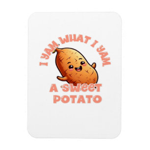 Ik ben wat ik Yam, een zoete aardappel klassieker Magneet