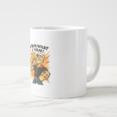 Ik ben wat ik Yam Popeye Cartoon Quote Classic Extra Grote Beker (Voorkant rechts)