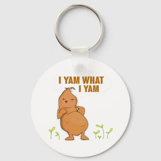 Ik ben wat ik Yam Trendy Basic Sleutelhanger (Voorkant)