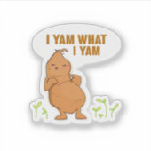 Ik ben wat ik Yam Trendy Basic Sticker (Voorkant)