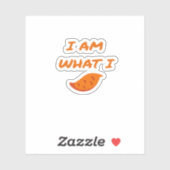 Ik ben wat ik zeg klassiek sticker (Vel)