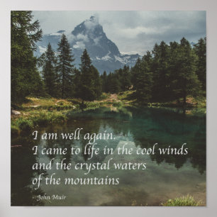 'Ik ben weer gezond' J Muir natuur mindfulness cit Poster