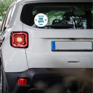 Ik Ben Wie God Zegt Dat Ik Ben Op Het Geloof Geïns Ronde Sticker