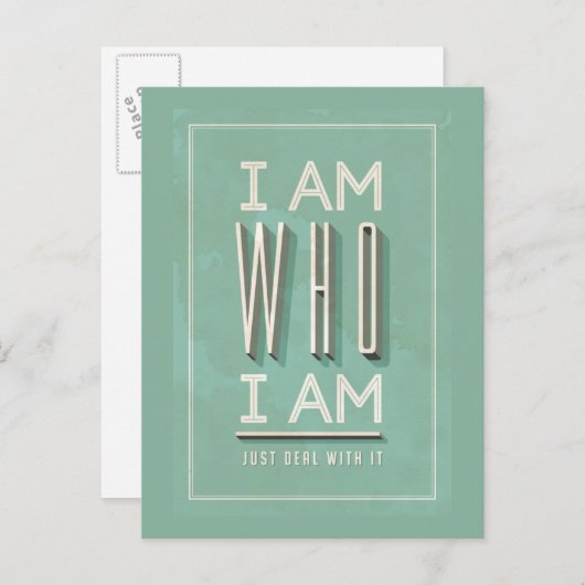 Ik ben wie ik ben briefkaart (Voorkant / Achterkant)