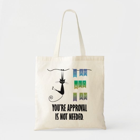 Ik ben wie ik Canvas tas ben (Voorkant)