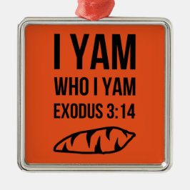 Ik ben wie ik Humor ben van een exodus Metalen Ornament