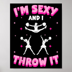 Ik ben Y en ik gooi het Cheerleading Cheerleader  Poster