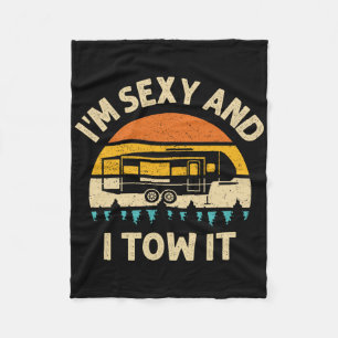 Ik ben Y en ik sleep het camper RV Fleece Deken