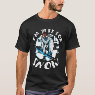 Ik ben Yeti voor Snow Bigfoot Sasquatch Snowboardi T-shirt