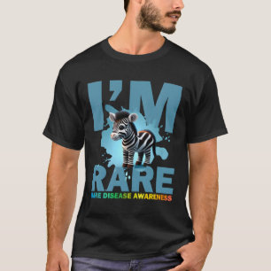 Ik ben zelden Schattige Zebra voor Zeldzame Ziekte T-shirt