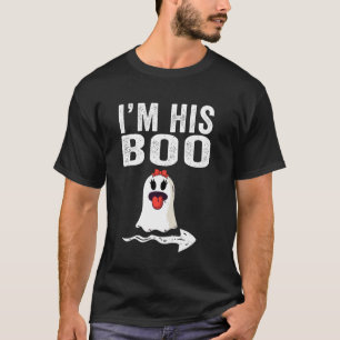 Ik ben zijn Boo Halloween Matching Couple Pajamas  T-shirt