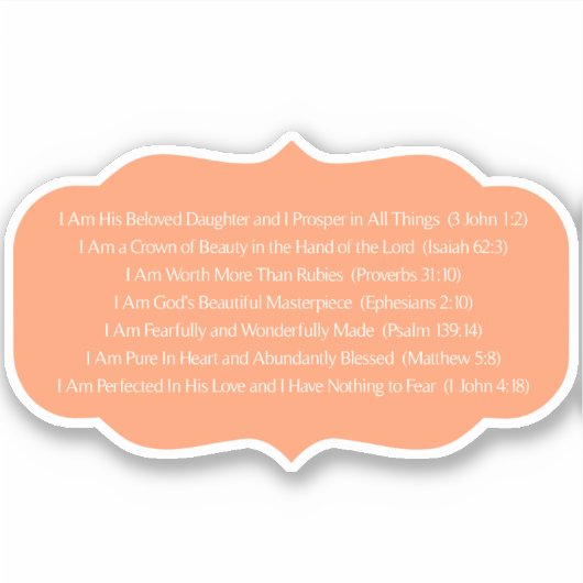 IK BEN ZIJN CHRISTELIJKE STICKER VAN HET DOCHTER. (Voorkant)