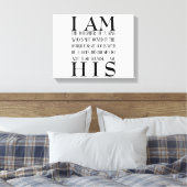 Ik ben zijn custom canvas afdruk (Insitu (Slaapkamer))