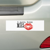Ik ben zijn mevrouw bumpersticker (Op auto)
