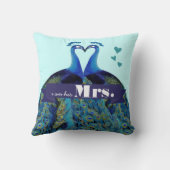Ik ben zijn Mrs Peacock Pillow Kussen (Achterkant)