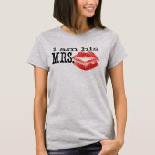 Ik ben zijn Mrs Red Lips Brides T-shirt (Voorkant)