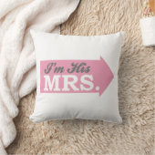 Ik ben zijn Mrs. (Roze pijl) Kussen (Deken)