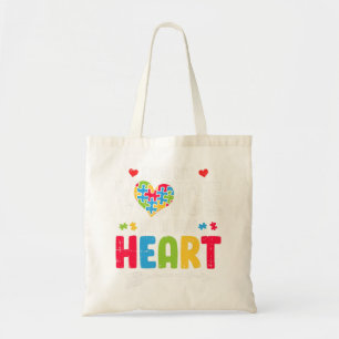 Ik ben zijn stem en hij is mijn hartautisme bewust tote bag