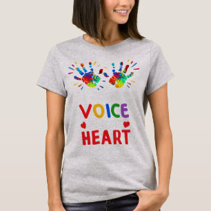 Ik ben zijn stem, hij is mijn hart autisme bewustz t-shirt